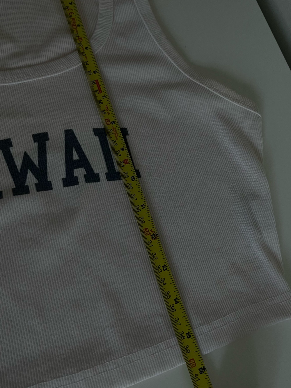 HAWAII Ribbed Crop Tank Top - Picture 4 of 4